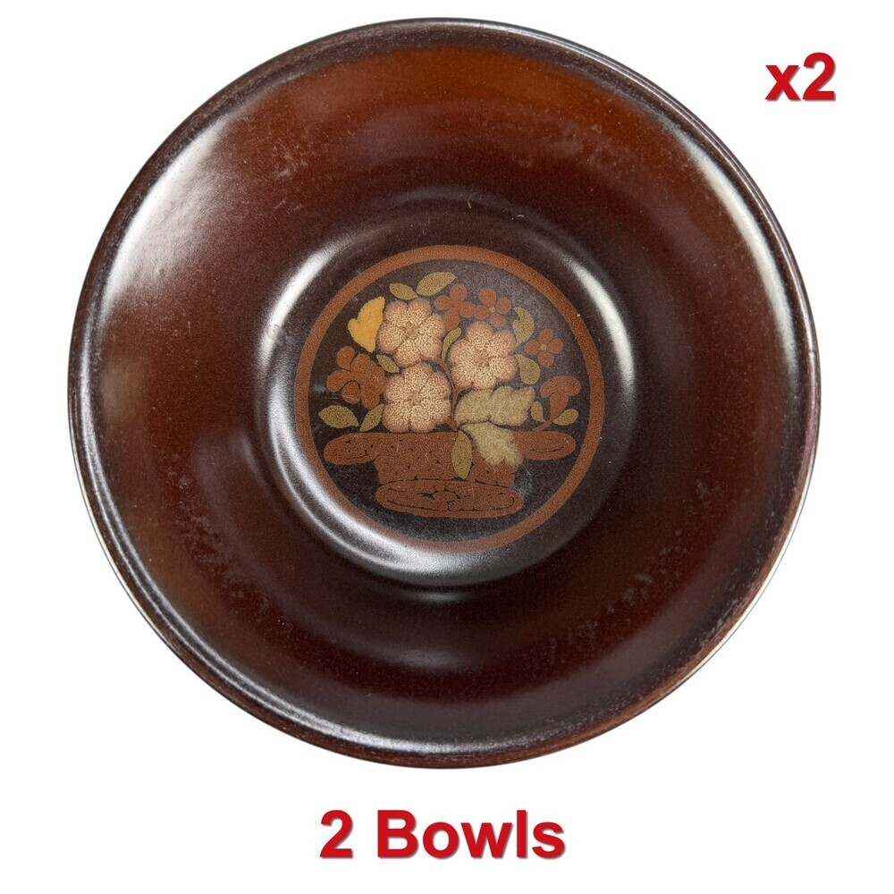 Royal Doulton Basque Cereal Soup Bowl (x2) Stoneware Cottagecore Eng. 1974 VTG
